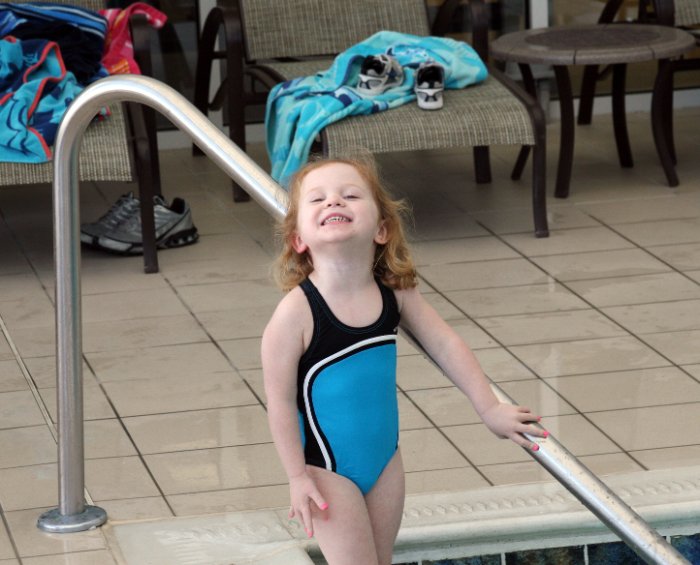 Swimming at the Courtyard Pool